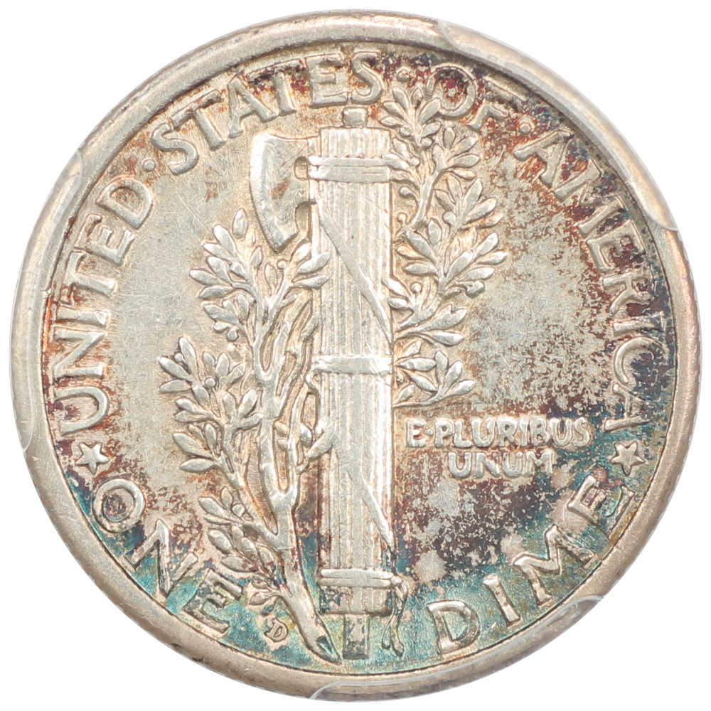 image for: 1916-D 10c PCGS AU53