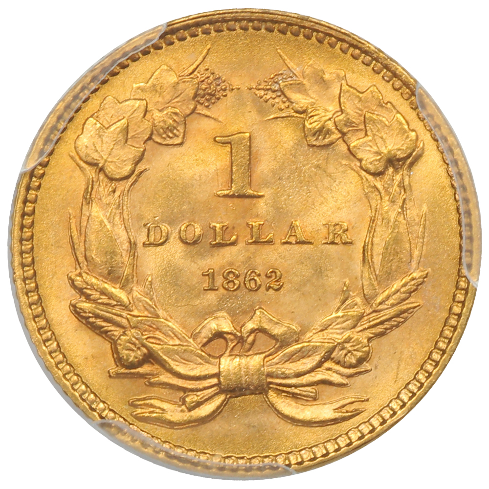 image for: 1862 G$1 PCGS MS66