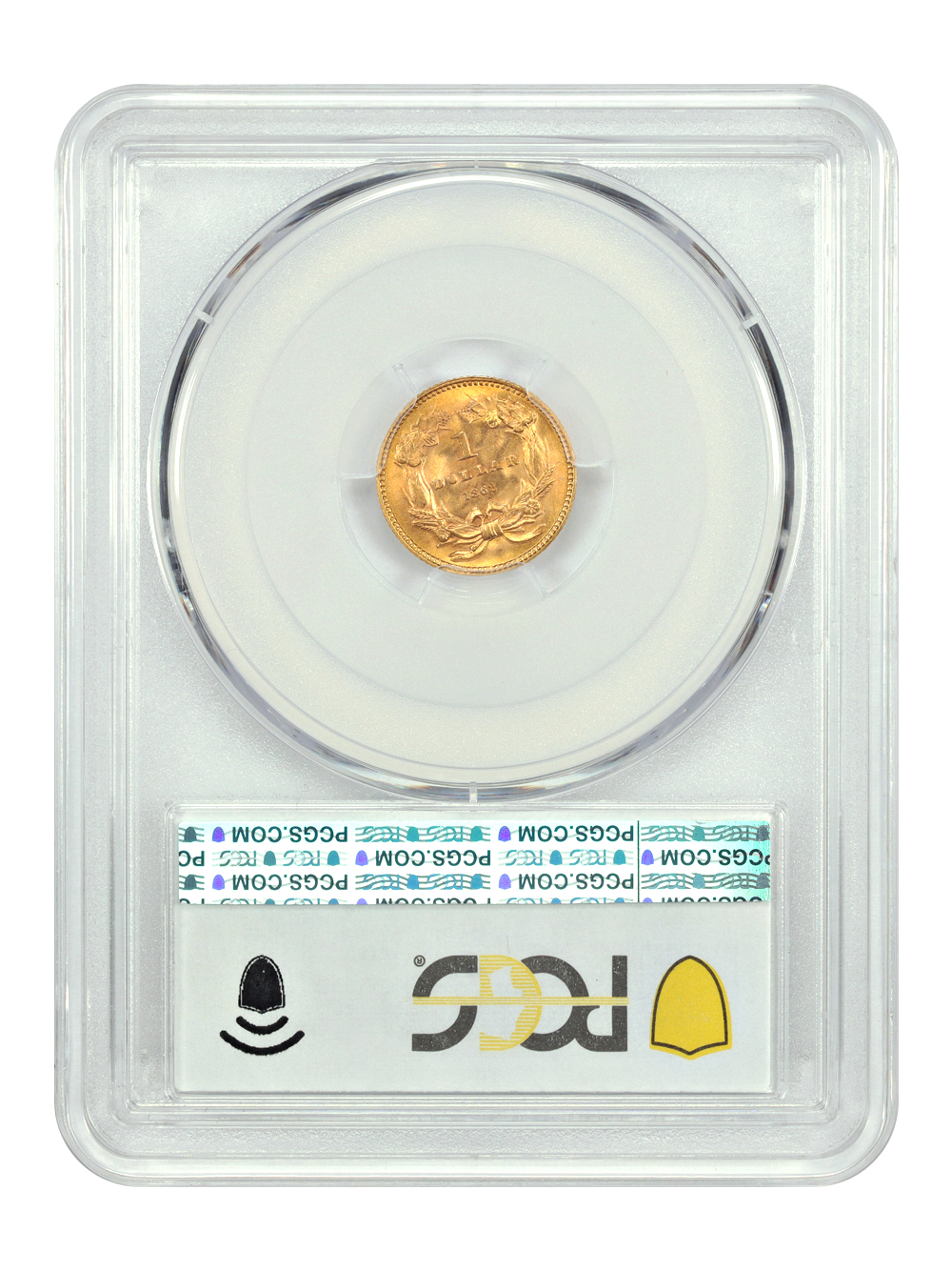 image for: 1862 G$1 PCGS MS66