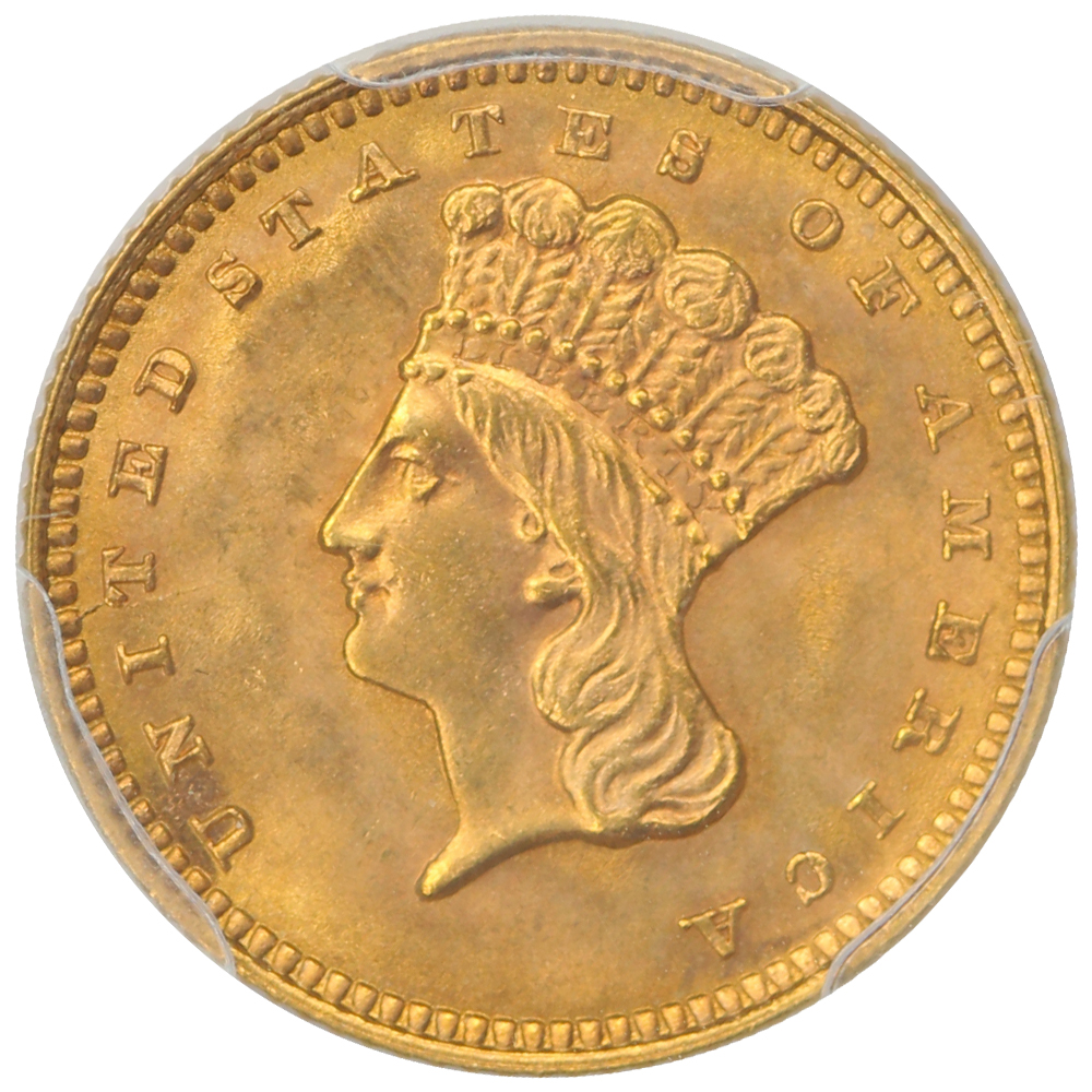 image for: 1862 G$1 PCGS MS66