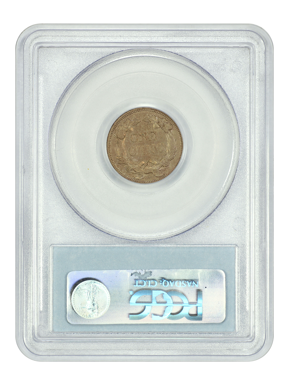 image for: 1858 Flying Eagle, Small Letters 1c PCGS MS63