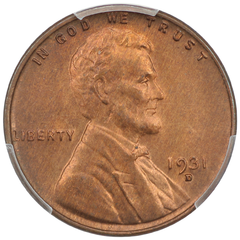 image for: 1931-D 1c PCGS MS66 RB