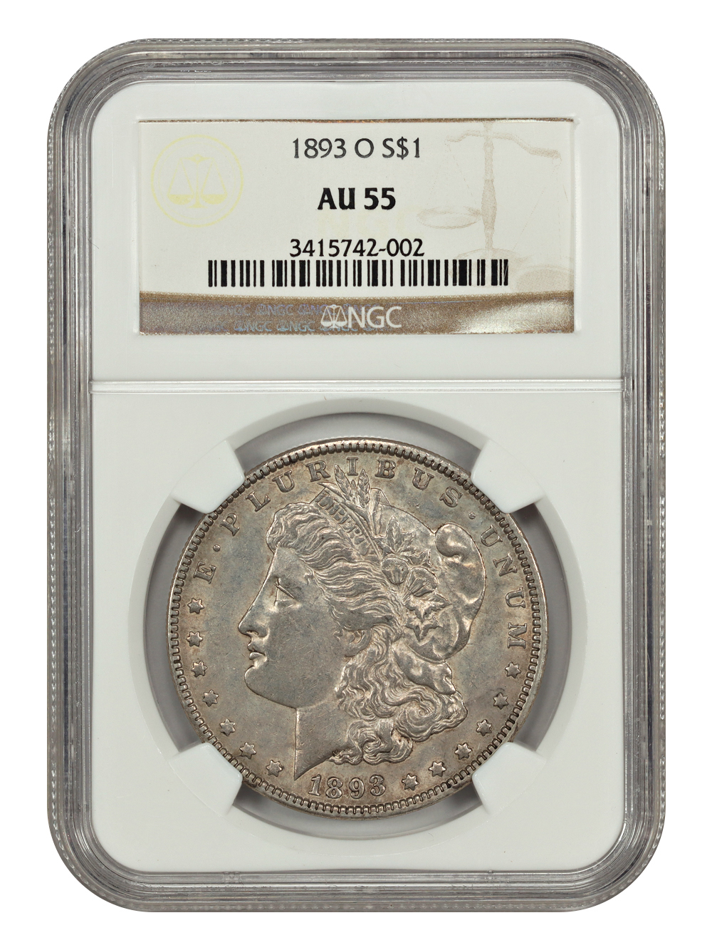 image for: 1893-O $1 NGC AU55