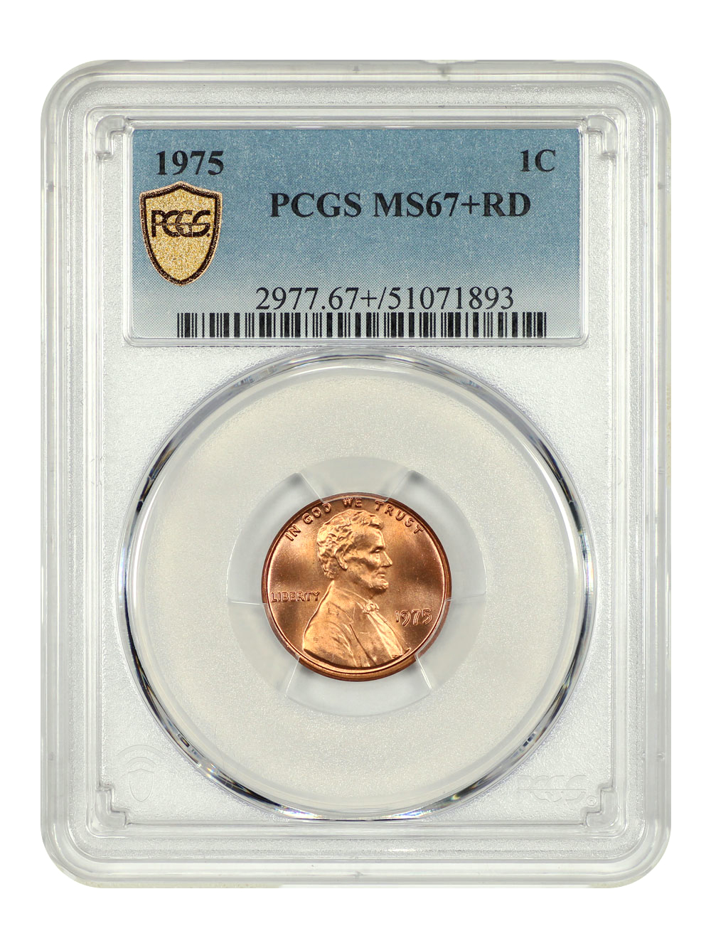 image for: 1975 1c PCGS MS67 RD