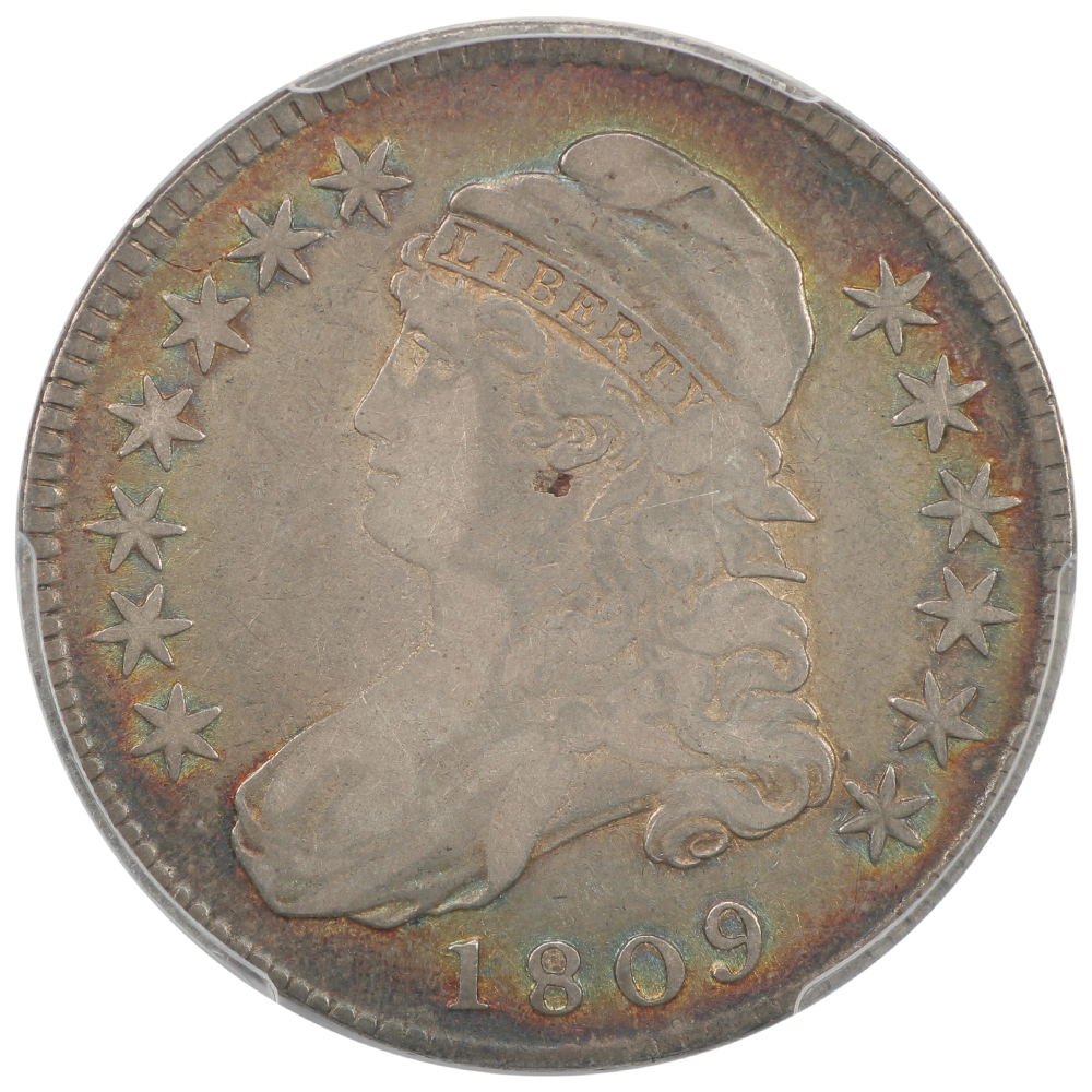 image for: 1809 XXX Edge, O-102 EDS 50c PCGS F12