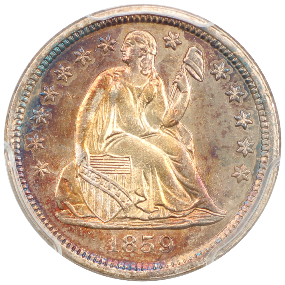 image for: 1859 10c PCGS MS64