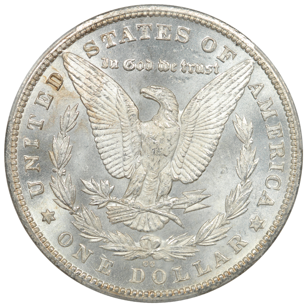 image for: 1880-CC 8/High 7 $1  PCGS MS64