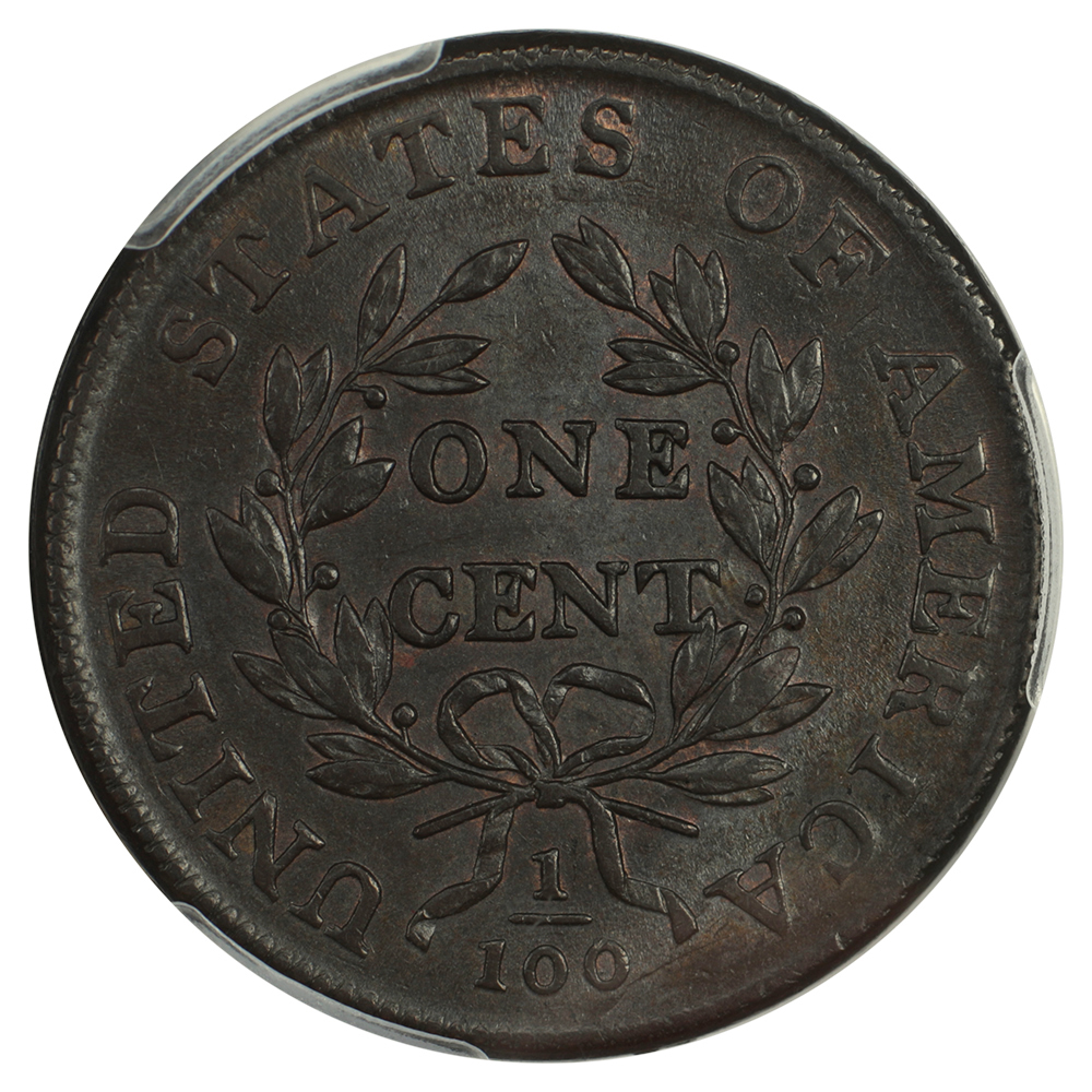 image for: 1798 2nd Hair Style, S-187  1c PCGS MS62 BN