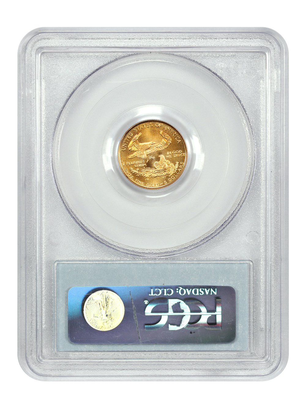 image for: 1999-W Gold Eagle, Unfinished Proof Dies $5  PCGS MS69