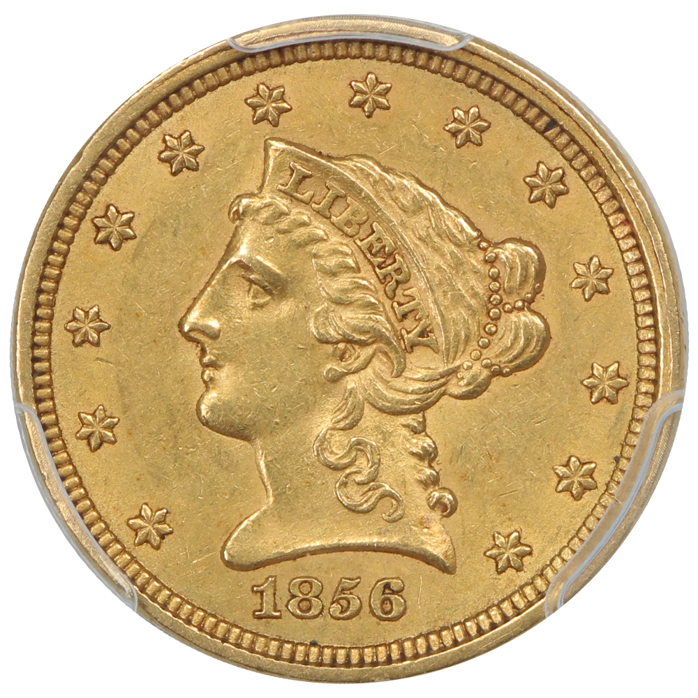 image for: 1856 $2 1/2 PCGS MS61