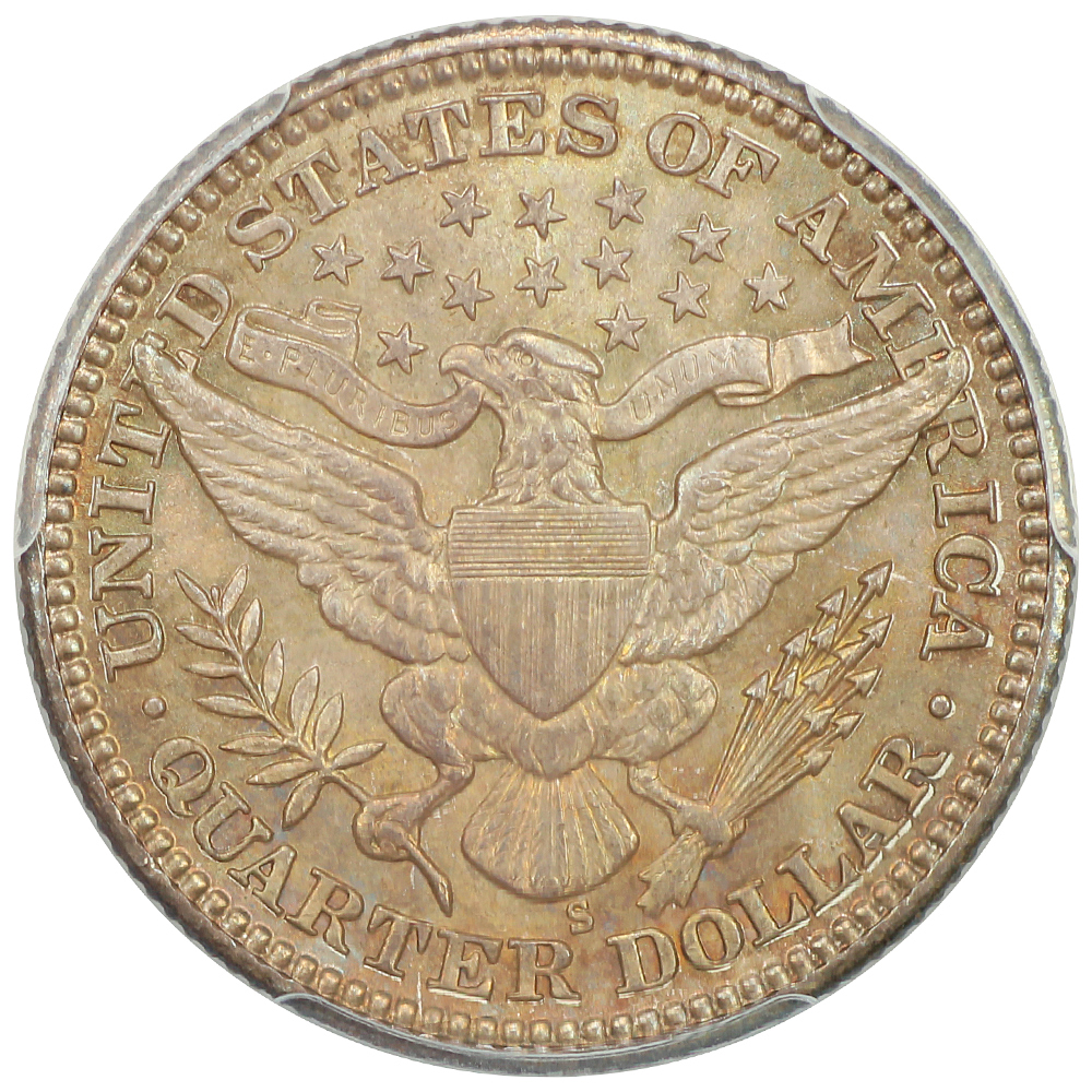 image for: 1905-S 25c PCGS MS64