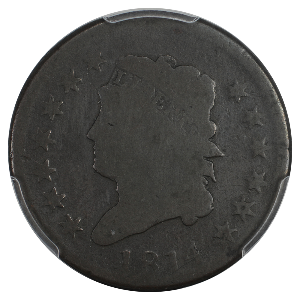 image for: 1814 Plain 4 1c PCGS G4 BN