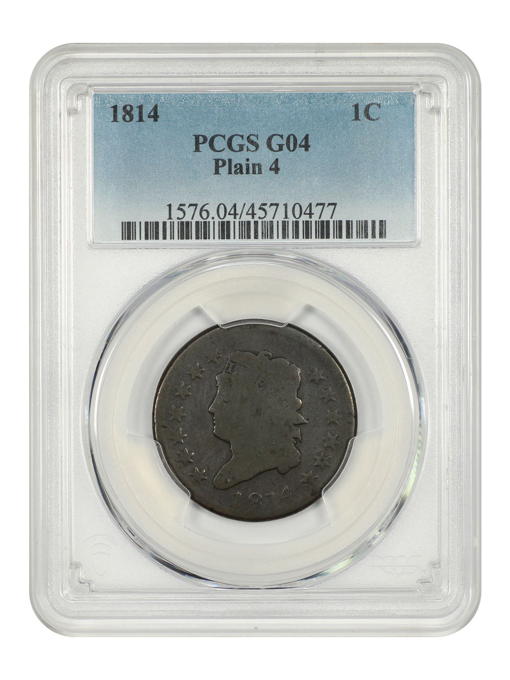 image for: 1814 Plain 4 1c PCGS G4 BN