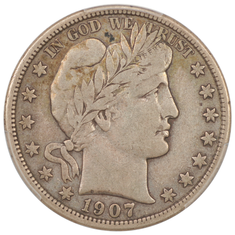image for: 1907-D 50c PCGS VF25