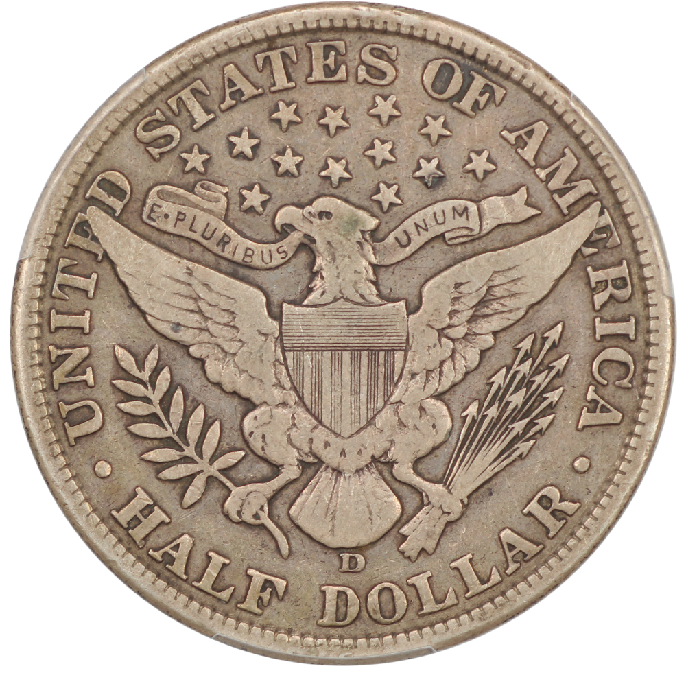 image for: 1907-D 50c PCGS VF25