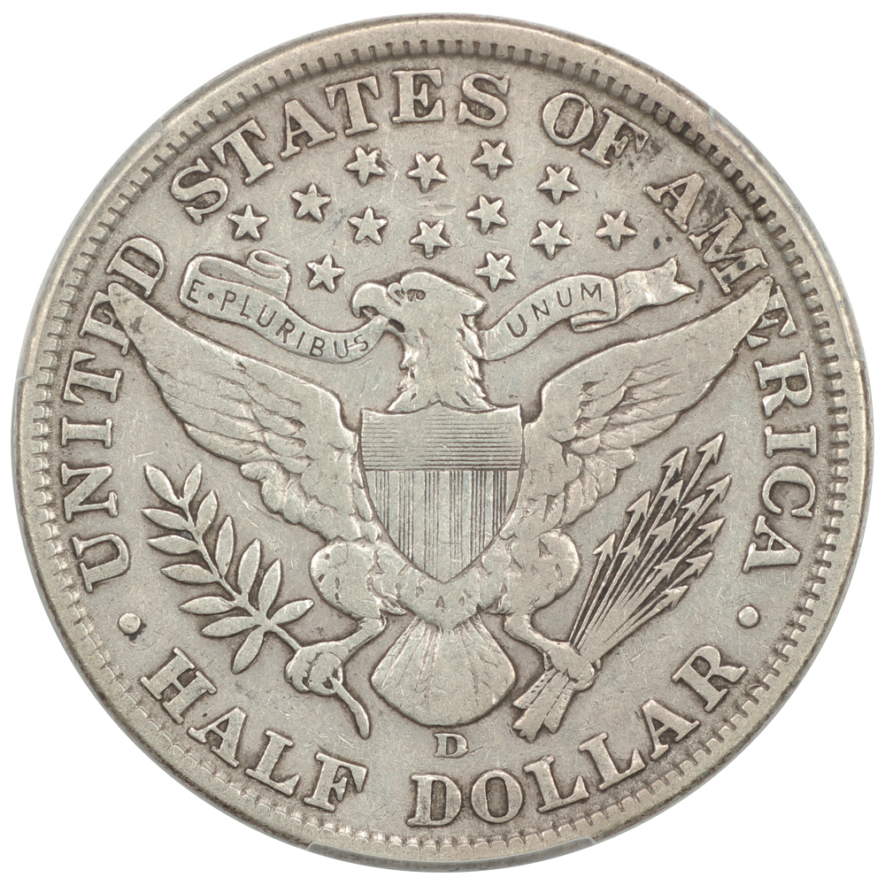 image for: 1908-D 50c PCGS VF20