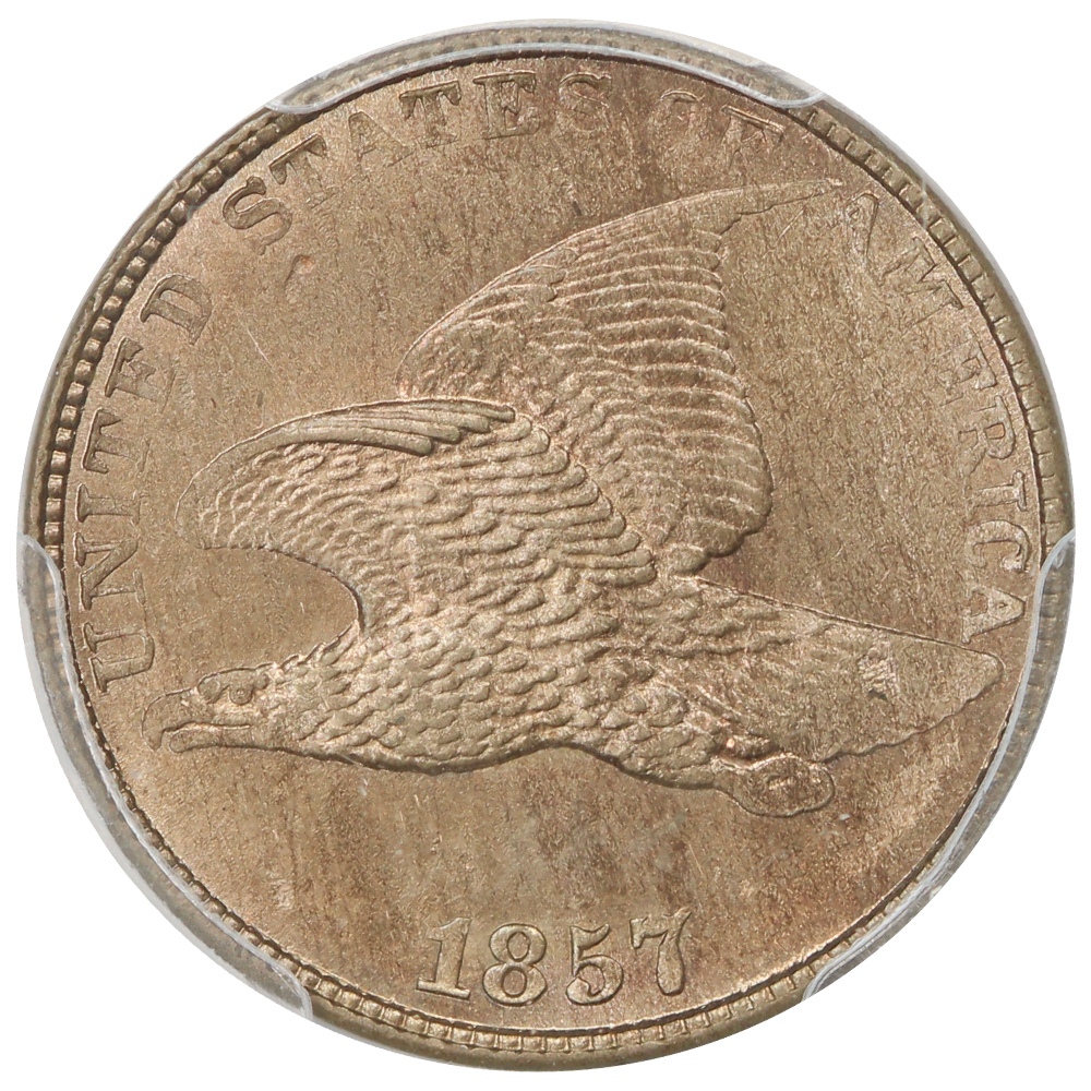 image for: 1857 Flying Eagle 1c PCGS MS63