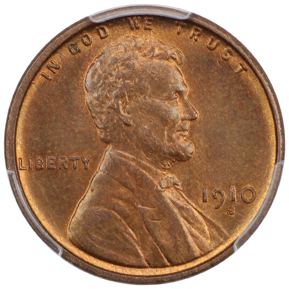 image for: 1910-S 1c PCGS MS65 RB