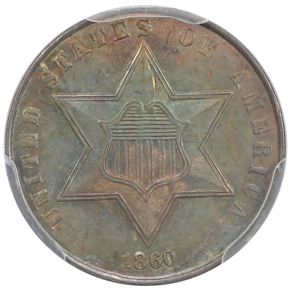 image for: 1860 3cS PCGS MS65