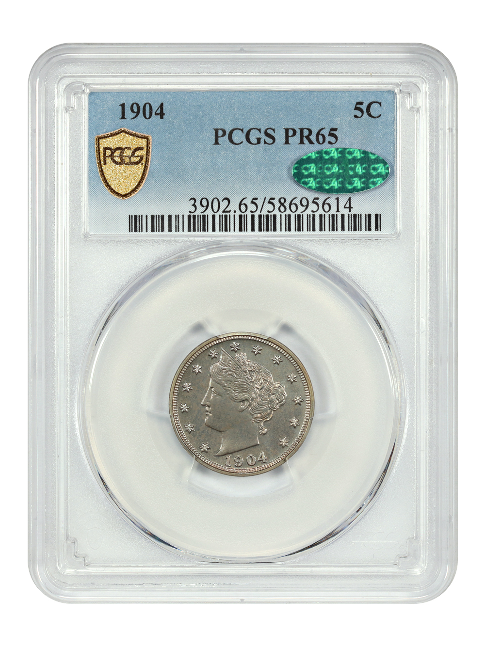 image for: 1904 5c PCGS PR65