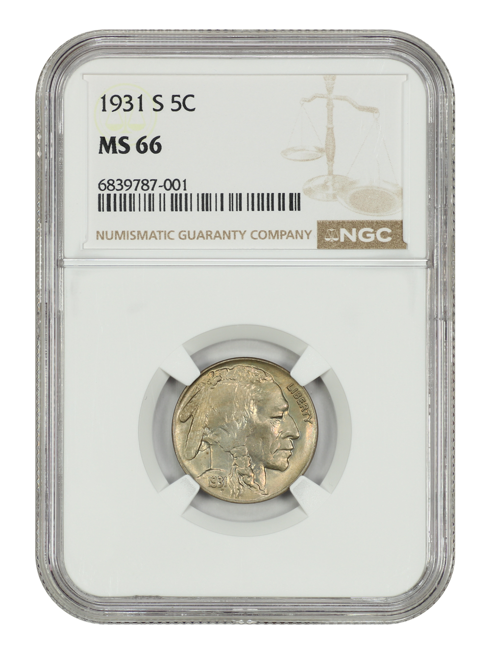 image for: 1931-S 5c NGC MS66