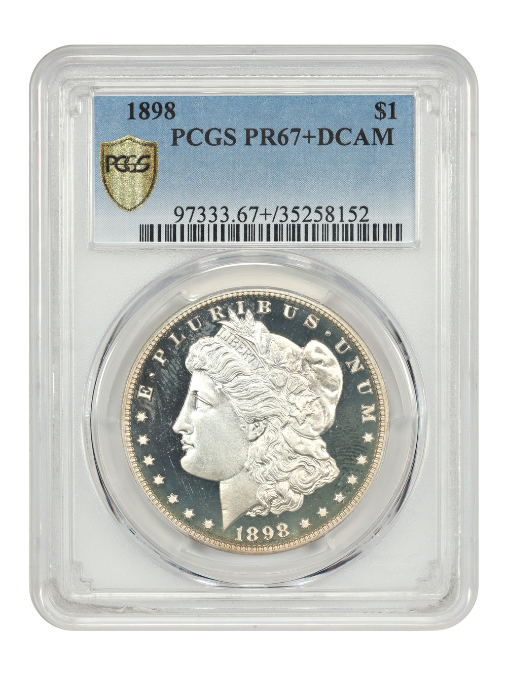 image for: 1898 $1 PCGS PR67 DCAM