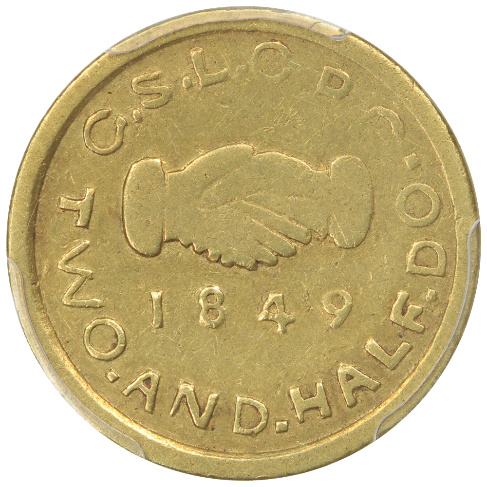 image for: 1849 Mormon, K-1 G$2 1/2 PCGS XF40