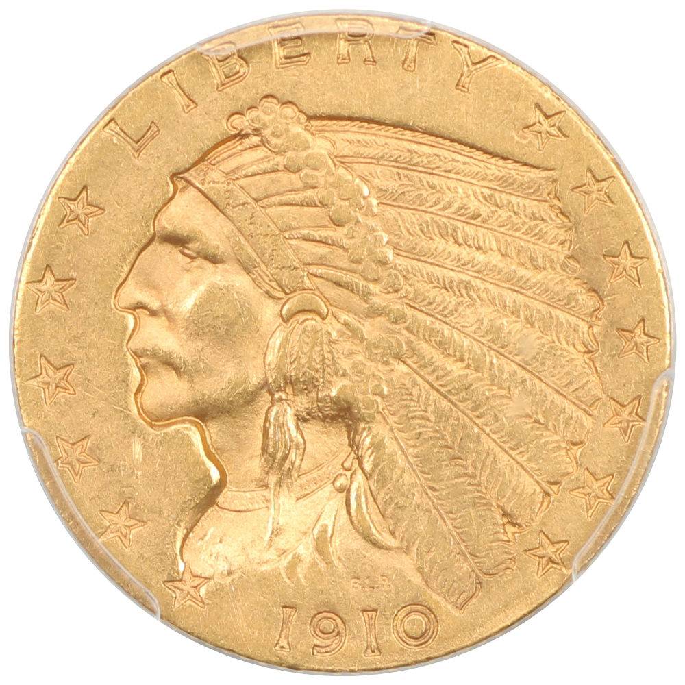 image for: 1910 $2 1/2 PCGS MS63