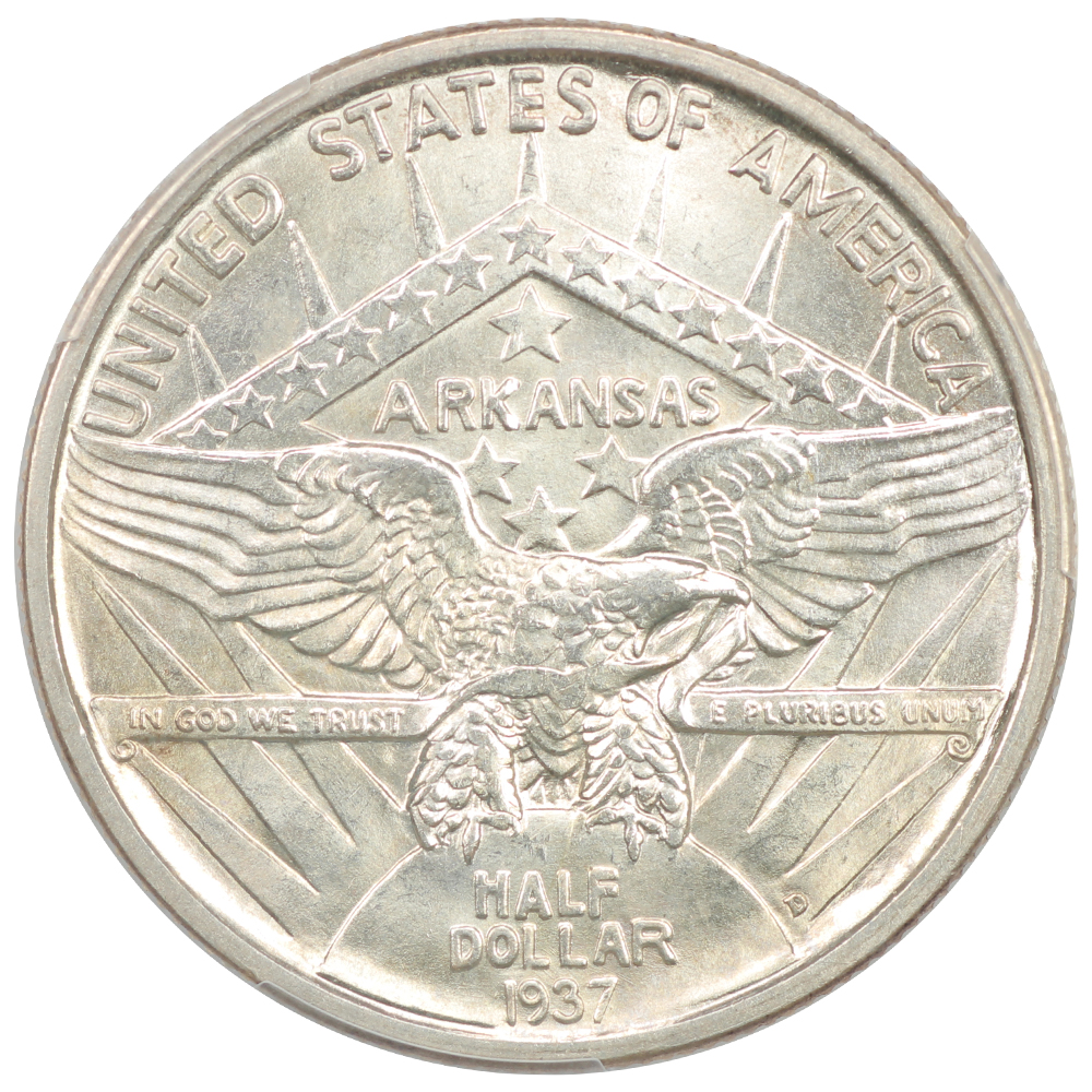 image for: 1937-D Arkansas 50c PCGS MS66
