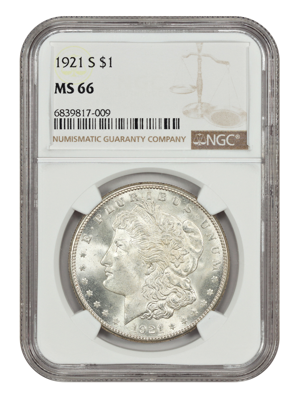Buy 1921-S $1 NGC MS66 | Greysheet Marketplace