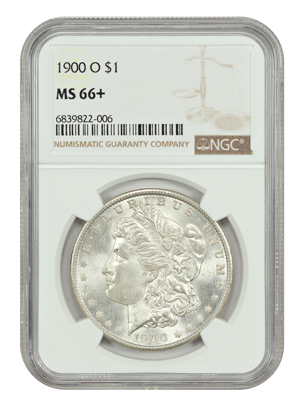 image for: 1900-O $1 NGC MS66