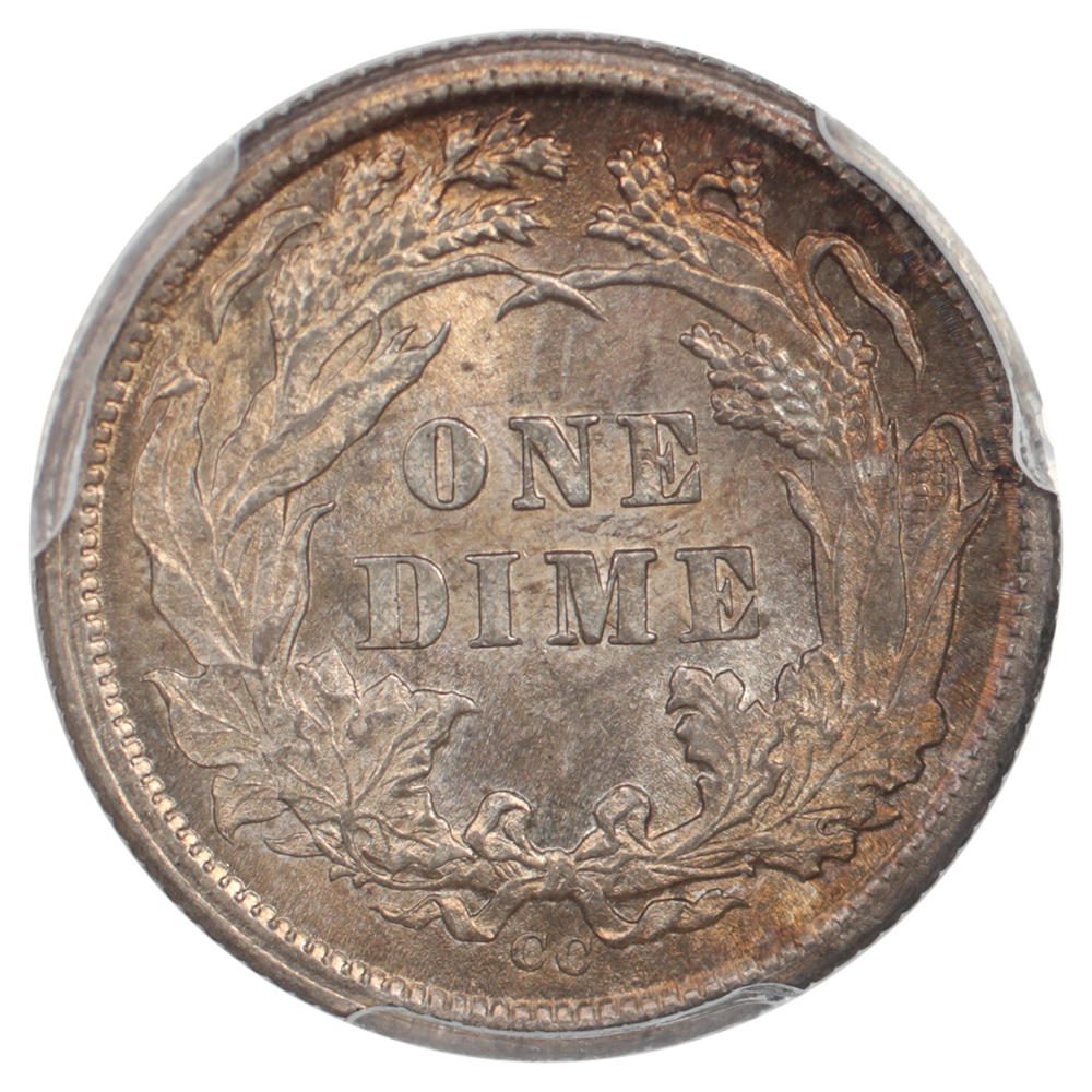 image for: 1877-CC 10c PCGS MS66