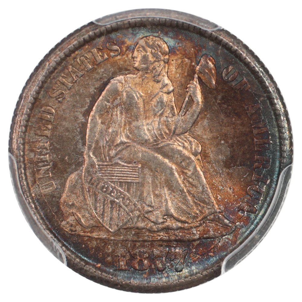 image for: 1877-CC 10c PCGS MS66