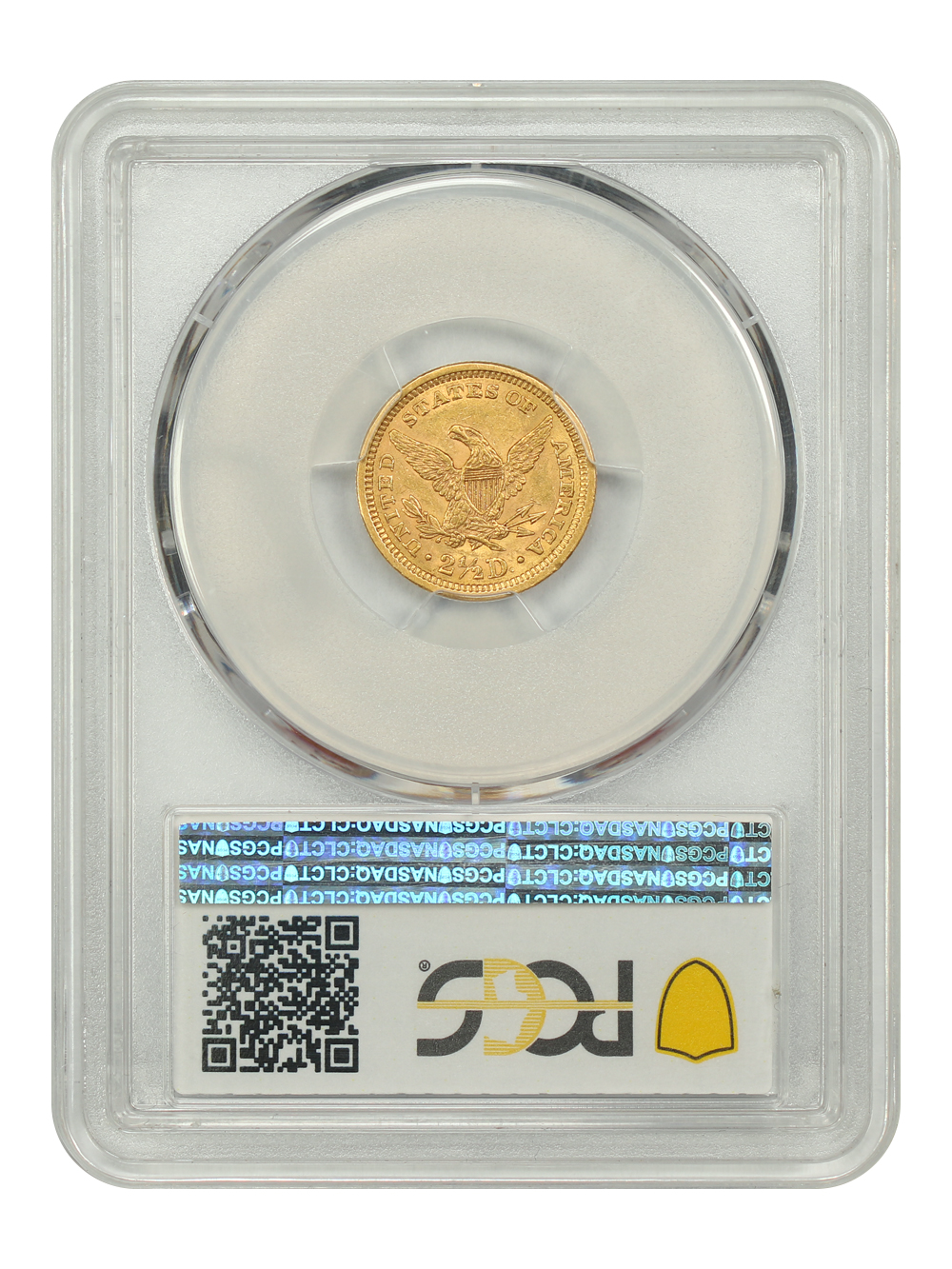 image for: 1861 New Reverse $2 1/2 PCGS AU58