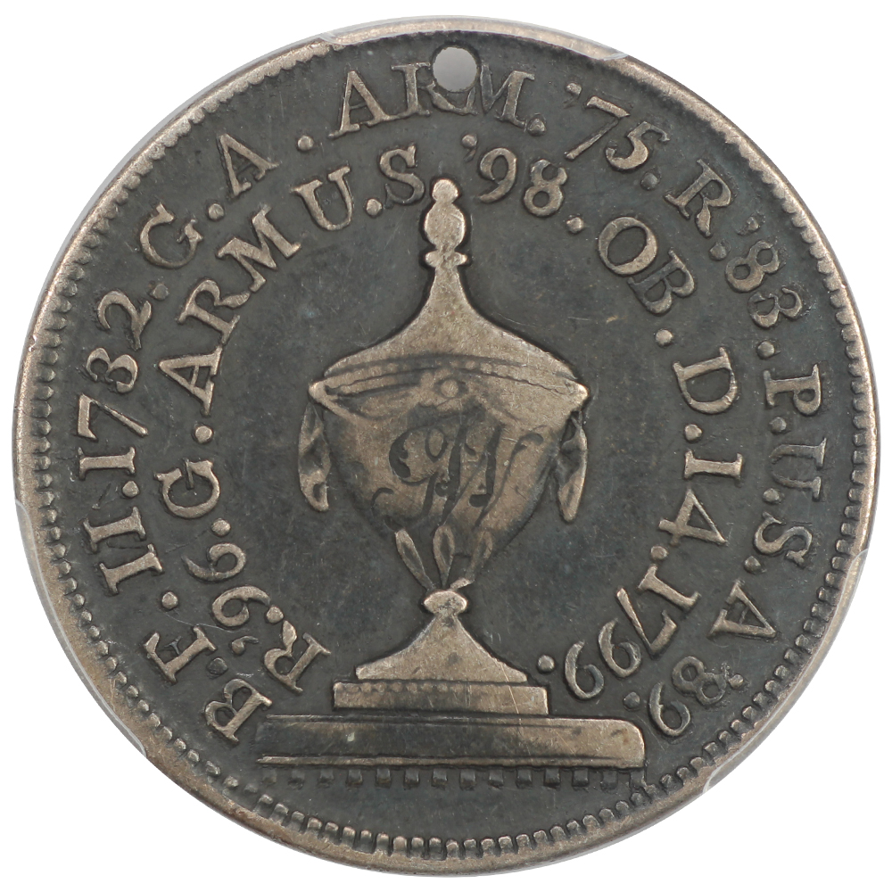 image for: (1800) Washington, Funeral Urn, Silver Medal PCGS VF30