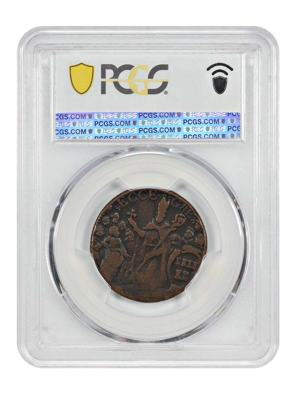 image for: 1670s St Patrick, New Jersey 1/2 P PCGS VF25 BN