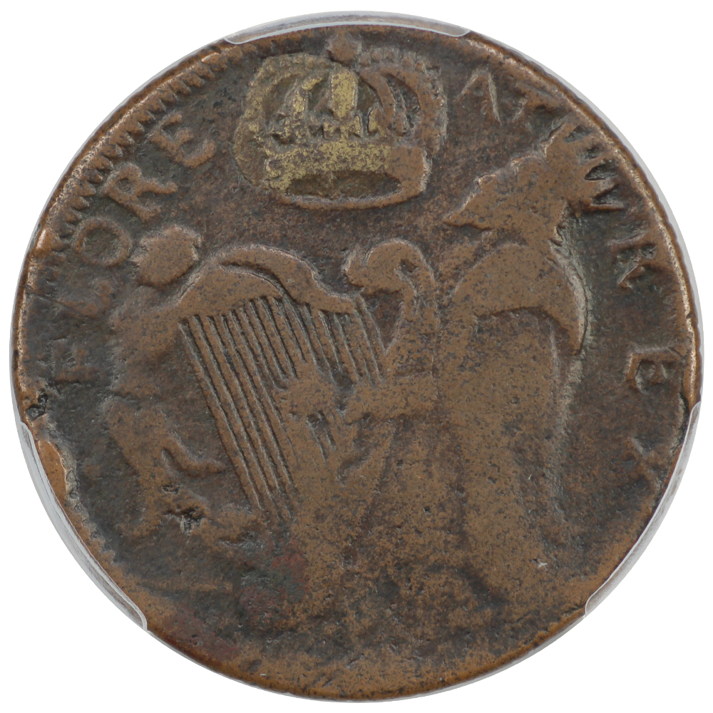 image for: 1670s St Patrick, New Jersey 1/2 P PCGS VF25 BN