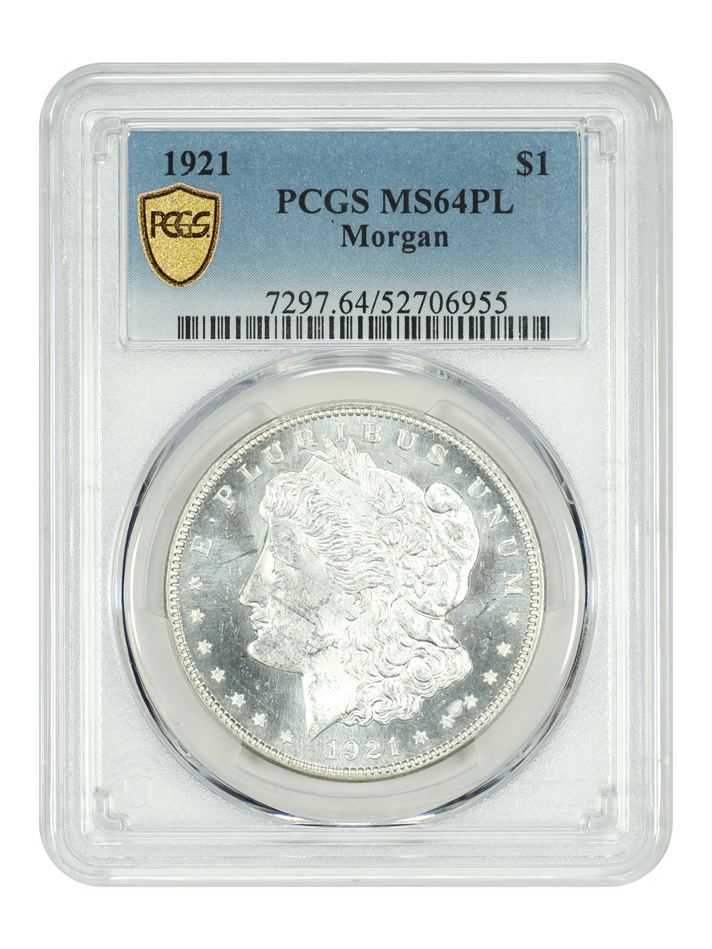 Buy 1921 Morgan $1 PCGS MS64 PL | Greysheet Marketplace