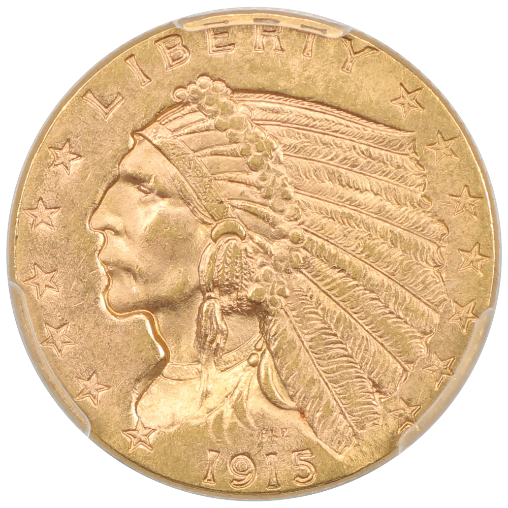 image for: 1915 $2 1/2 PCGS MS64