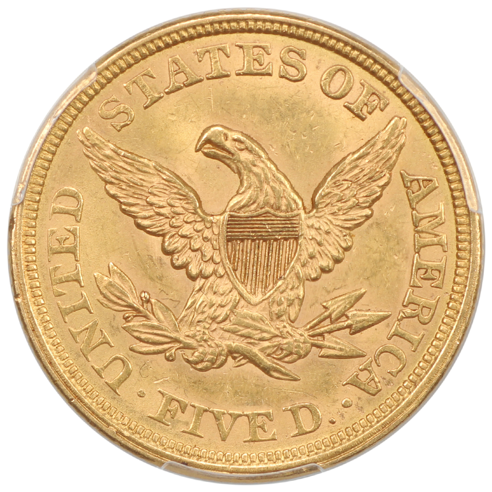 image for: 1852 $5  PCGS MS62