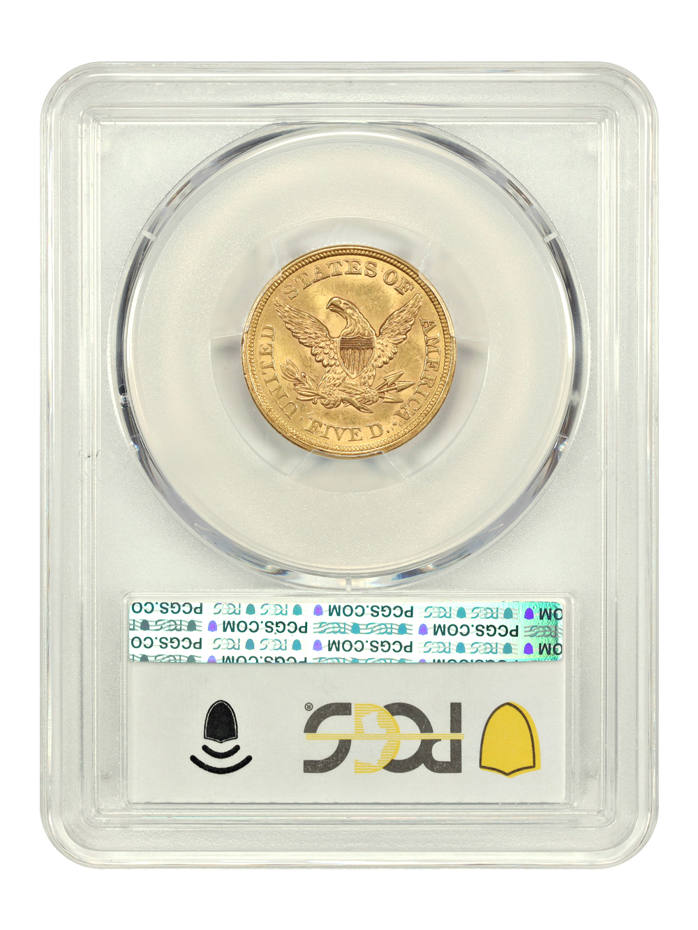 image for: 1852 $5  PCGS MS62