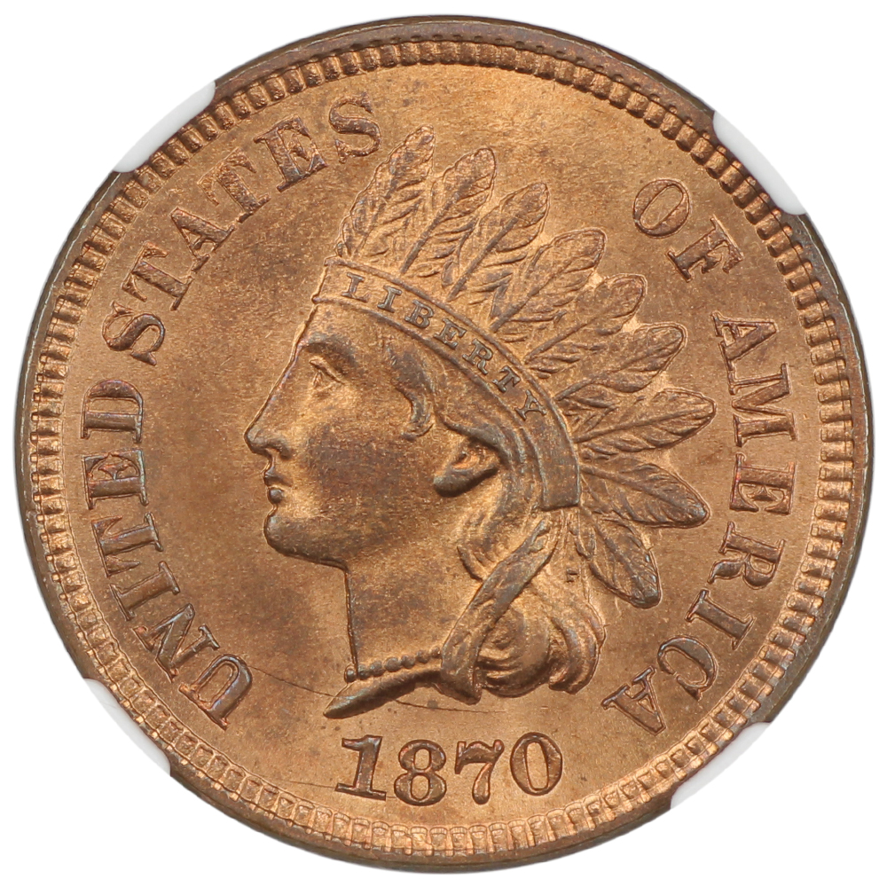 image for: 1870 1c NGC MS66 RB