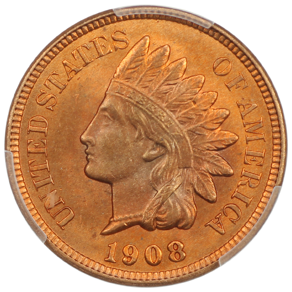 image for: 1908 1c PCGS MS65 RD