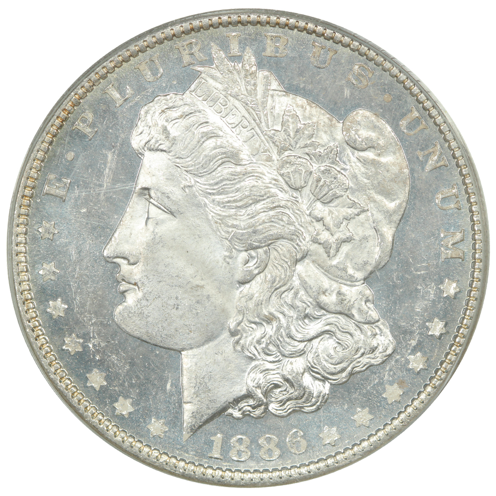 image for: 1886 $1  PCGS MS63 DMPL