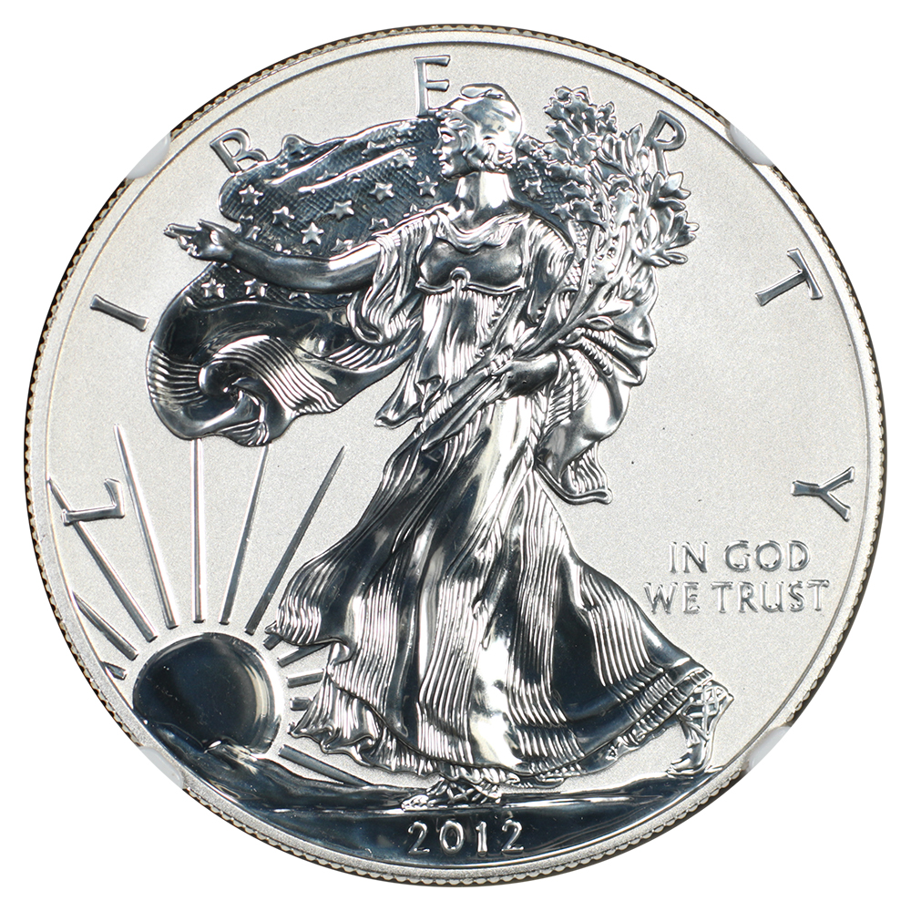 image for: 2012-S Silver Eagle, Reverse Proof $1  NGC PR70