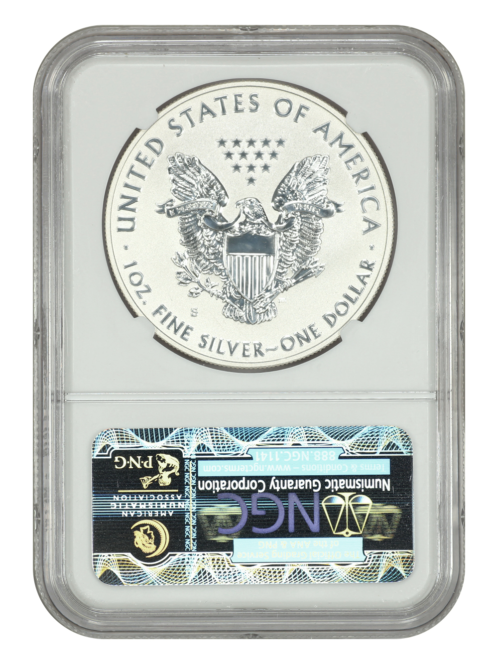 image for: 2012-S Silver Eagle, Reverse Proof $1  NGC PR70