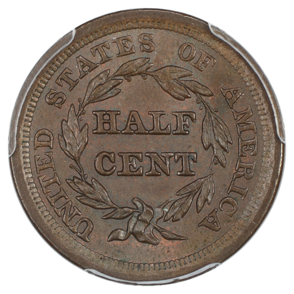 image for: 1855 1/2c PCGS MS64 BN