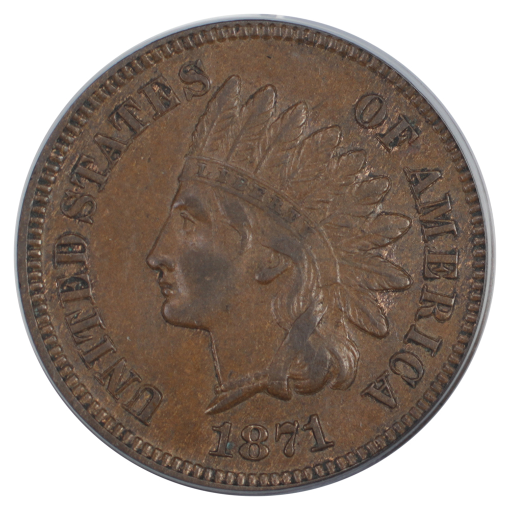 image for: 1871 1c PCGS AU53 BN