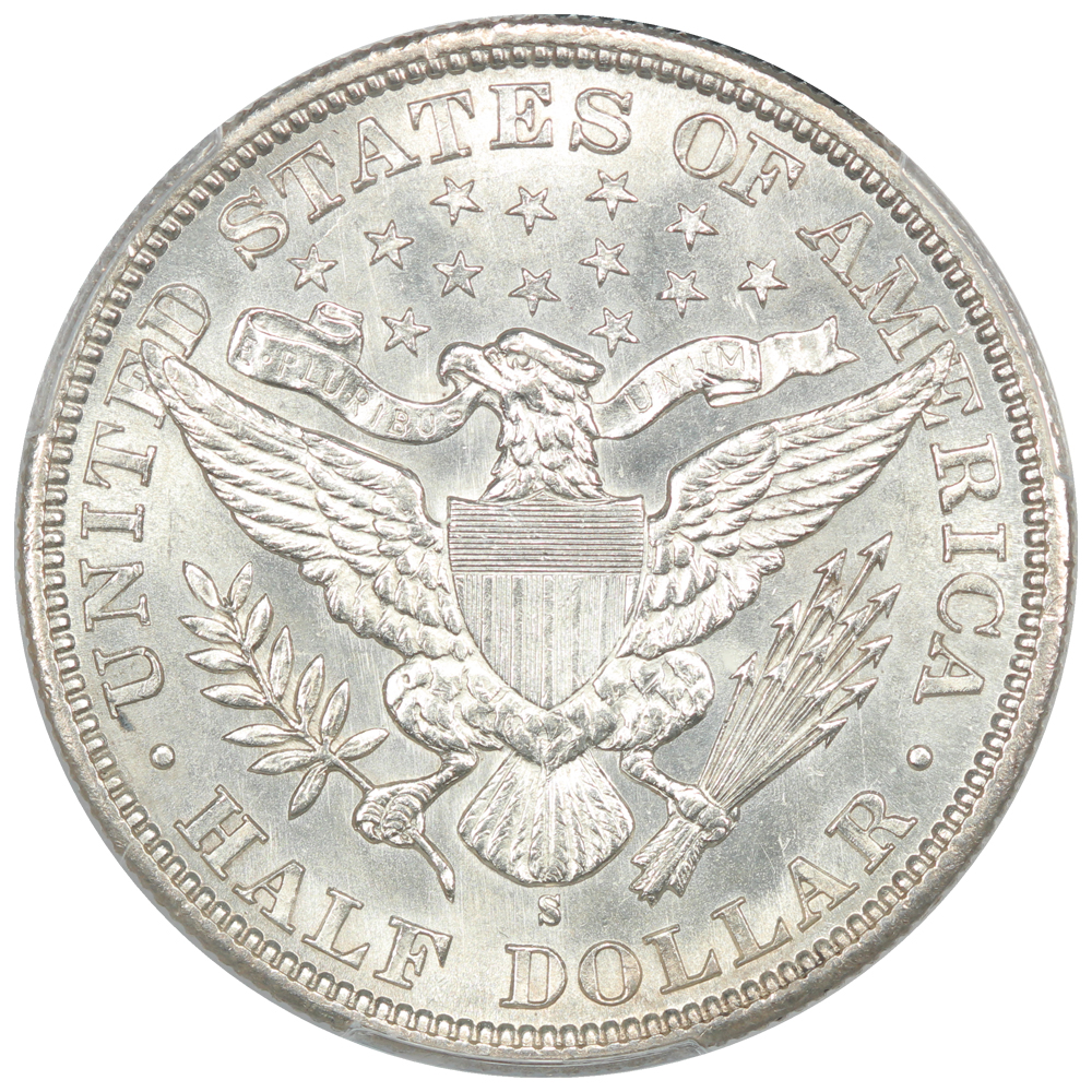 image for: 1893-S 50c PCGS MS62