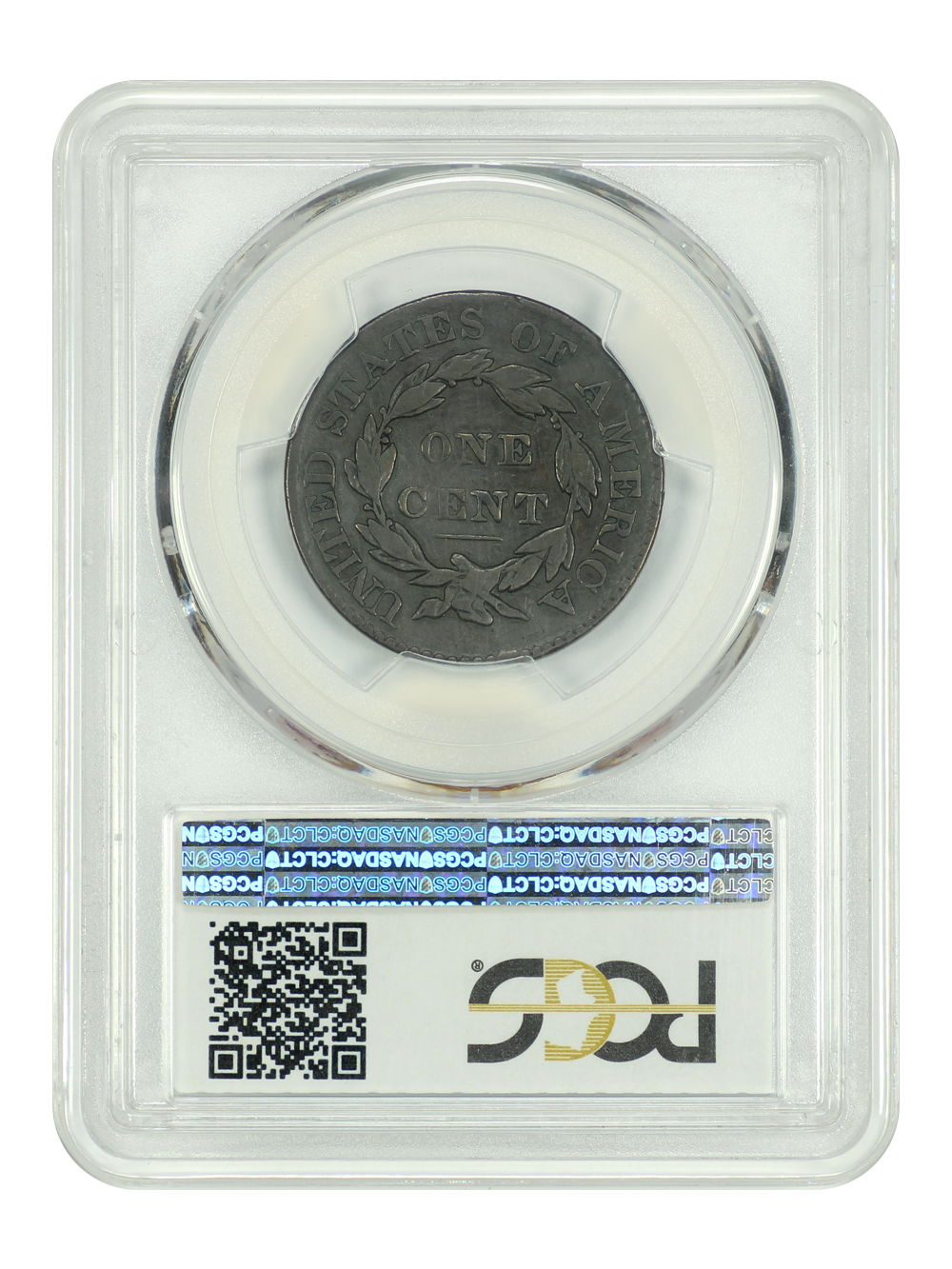 image for: 1828 Small Wide Date, N-10 1c PCGS F12 BN